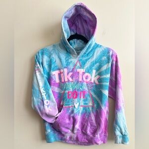Kids Tik Tok Tie Dye Hoodie Sweatshirt XL